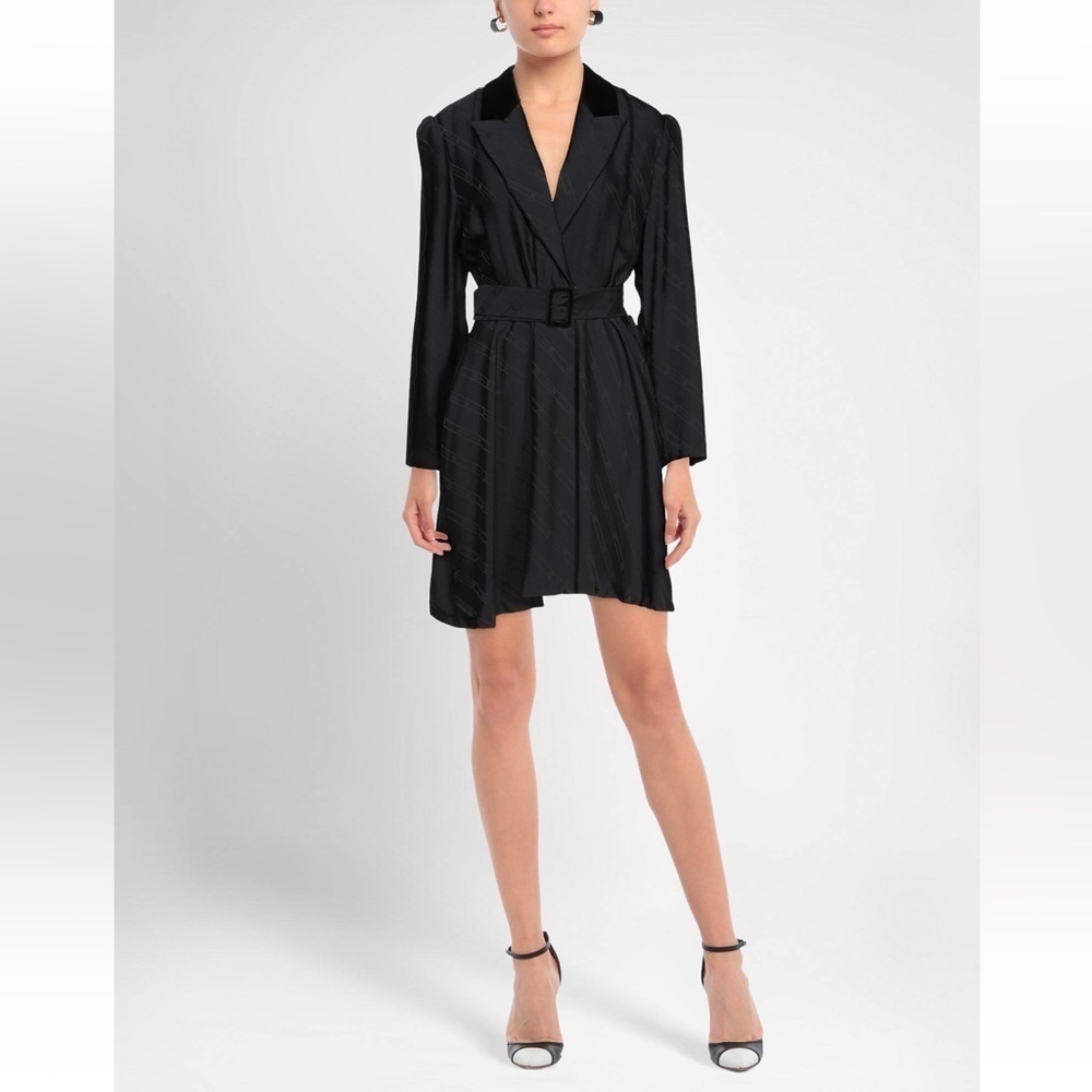 NWOT SANDRO Belted Blazer Dress - Black